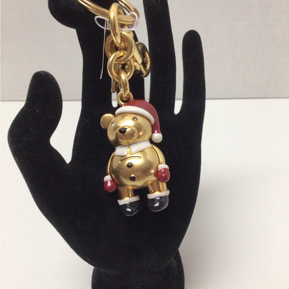 Coach Santa Bear Gold 3D Purse/Bag Charm